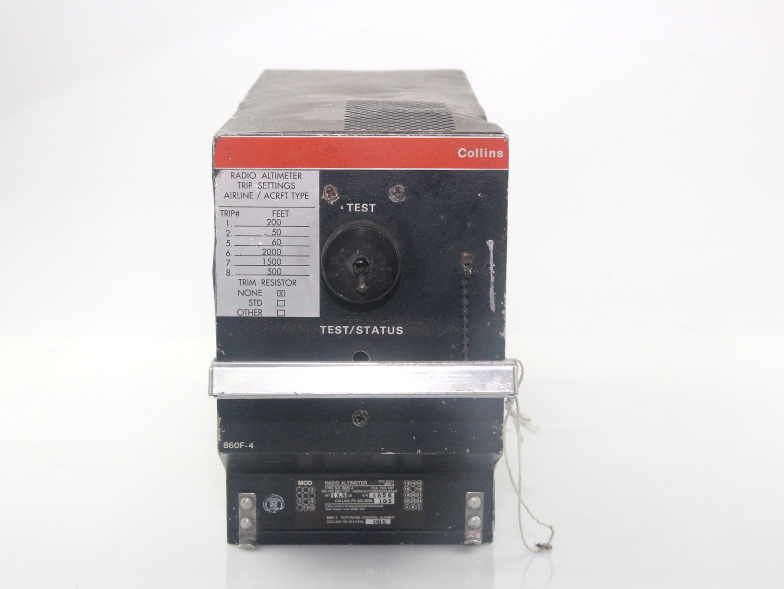 COLLINS 860F4 RADIO ALTIMETER P/N6223890103 eBay