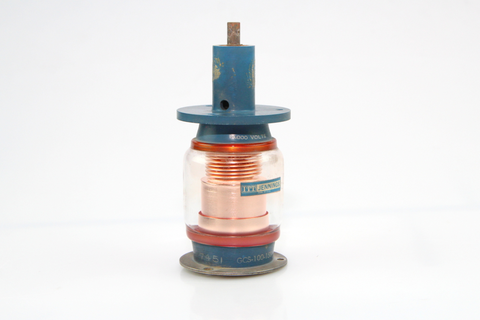 Jennings Vacuum Variable Glass Capacitor Model GCS10015S 15KV 5100pf