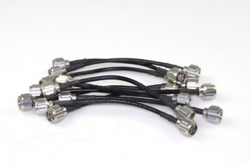 Lot of 11 N Type Male to N Type Male Straight RG223 Coaxial Pigtail Cable 20cm