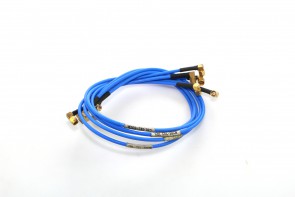Lot of 10 Semi-Rigid Sma Male Angle to Sma Male Angle with Blue Jacket RF Coaxial Cable 60cm