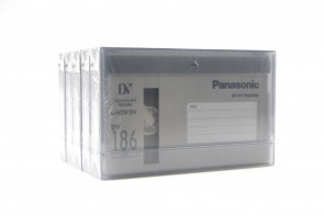 Lot of 5 Panasonic Digital Video Cassette Tape AY-DV186AMQ,186MIN