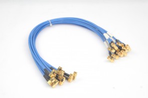 Lot of 10 N-Type Female to Sma Blue Semi Flexible Coax RF Cable 45cm