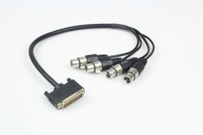 4 channel AES/EBU Digital DB 25 to 4x XLR Female