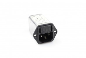 Schurter,1A,250 V ac Male Panel Mount Filtered IEC Connector 2 Pole 4301.5201,Quick Connect 2 Fuse