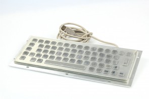 Mini Compact Format IP65 Panel Mount Metal Keyboard With USB Port