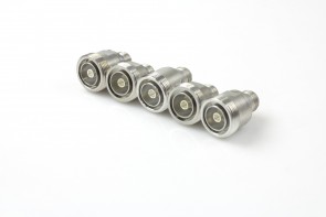 Lot of 5 N-type Female to 7/16 DIN Female Connector