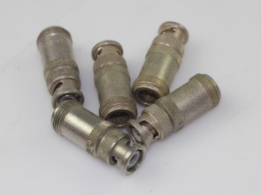 bnc male to n type female rf coax connector straight lot of 5