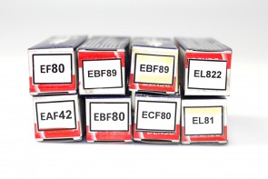 Lot of 8 Diffrent Brand Tubes EBF80,ECF80,EL822,EF80,EAF42,EL81,EBF89