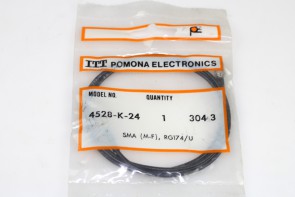 LOT OF 14 ITT POMONA 4528-K-24 Cable Assembly Coaxial SMA to SMA RG-174 24.00"