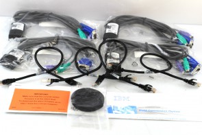 Lot of 4 IBM 39M2911 KVM 1.5m Conversion Cable 39M2901 new